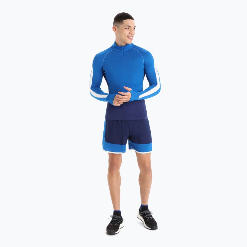 Чоловіча термоактивна кофта icebreaker ZoneKnit 260 Half Zip lazurite/royal navy/snow/cb 2