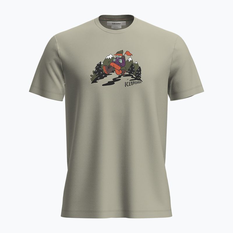 Футболка трекінгова чоловіча icebreaker Merino 150 Tech Lite SS Tee Catch Me Outside ashen