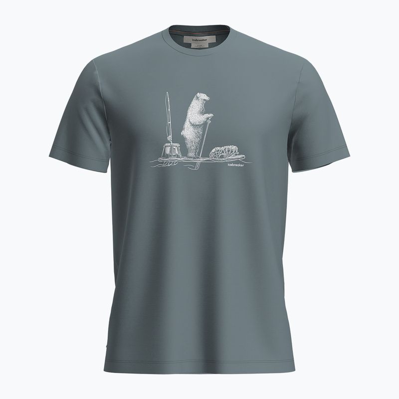 Футболка трекінгова чоловіча icebreaker Marino 150 Tech Lite SS Tee Polar Paddle blue ash