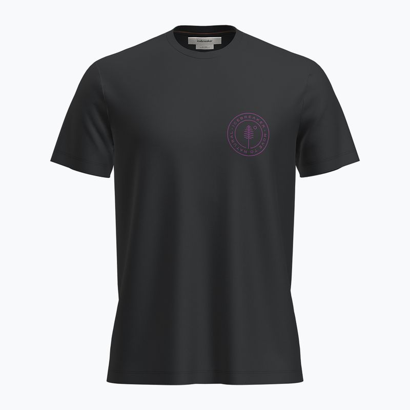 Футболка трекінгова чоловіча icebreaker Merino 150 Tech Lite SS Tee Hike Naturall black