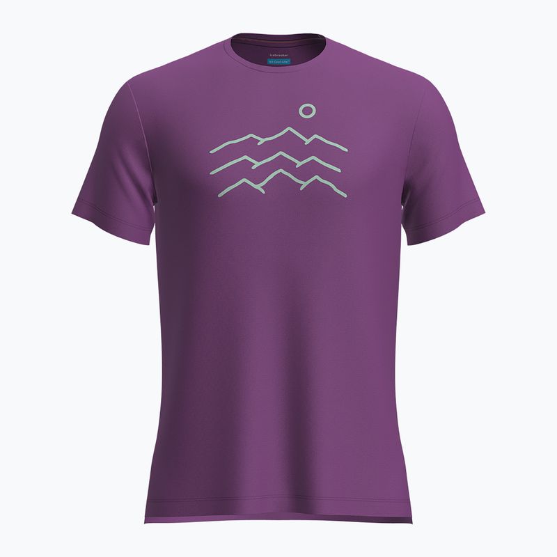 Футболка трекінгова чоловіча icebreaker Merino 125 Cool-Lite Sphere Tee Across The Peaks passion
