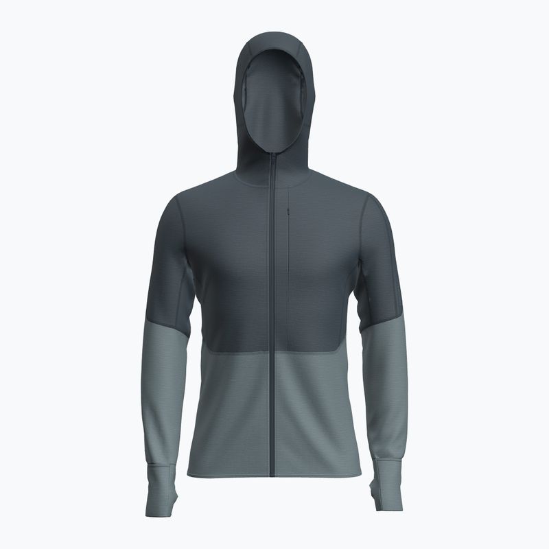 Кофта трекінгова чоловіча icebreaker Merino 200 RealFleece Descender Zip Hoodie abyss/blue ash/black