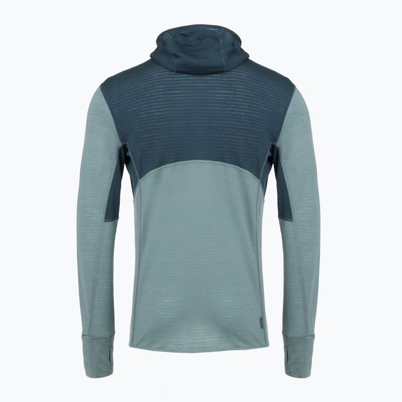 Кофта трекінгова чоловіча icebreaker Merino 200 RealFleece Descender Zip Hoodie abyss/blue ash/black 2
