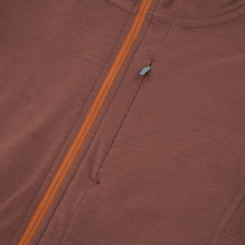 Кофта трекінгова жіноча icebreaker Merino 200 Realfleece Descender Zip Hoodie dusty clay 3