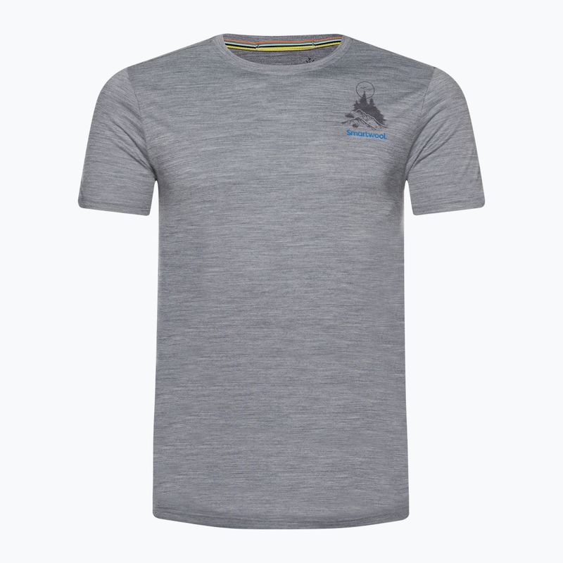 Футболка трекінгова чоловіча Smartwool Wilderness Summit Graphic Tee світло-сіра SW016673545 4