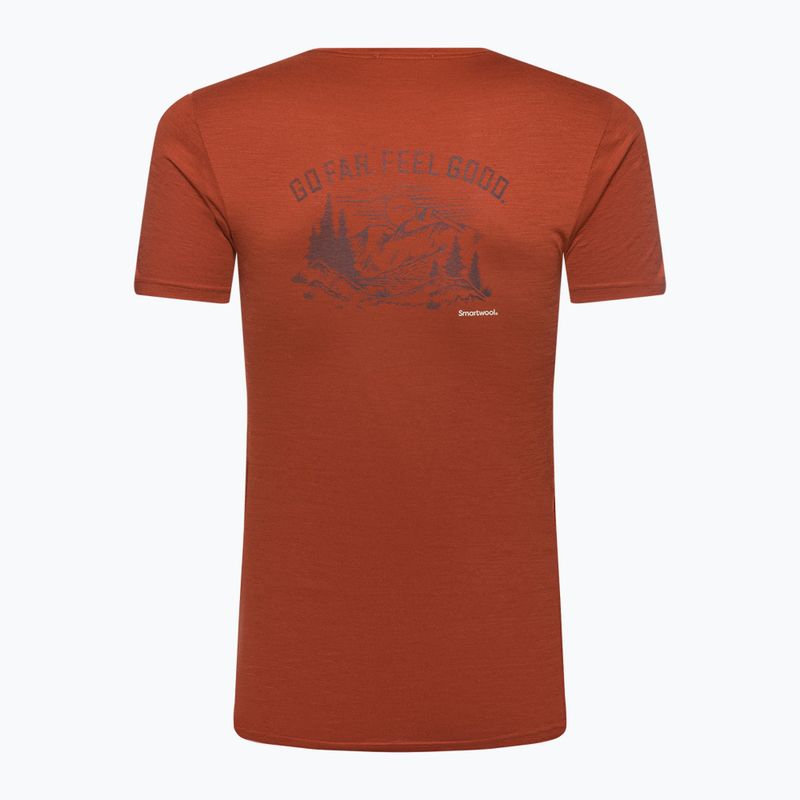 Футболка трекінгова чоловіча Smartwool Wilderness Summit Graphic Tee коричнева SW016673J33 5