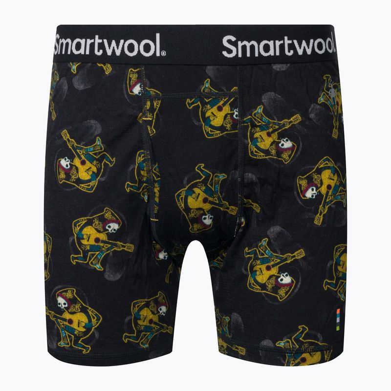 Термобоксери чоловічі Smartwool Merino Print Boxer Brief Boxed чорно-жовті SW015151857