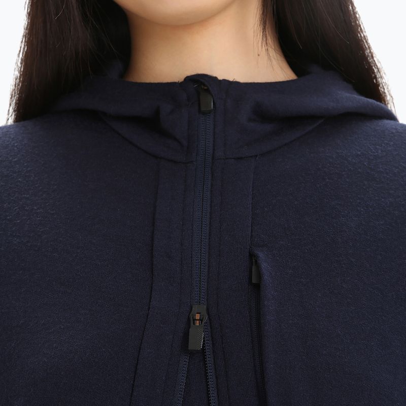 Кофта трекінгова жіноча icebreaker Quantum III Zip Hood midnight navy 4
