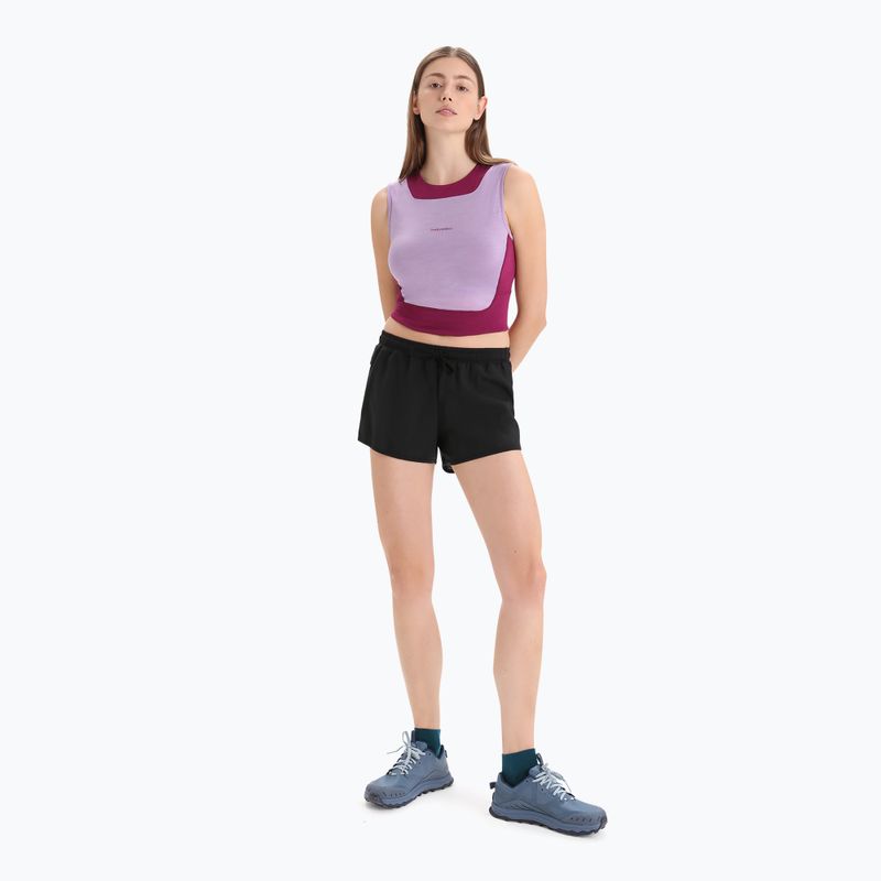 Жіноча термофутболка icebreaker Zoneknit Cropped Bra-Tank purple gaze 2