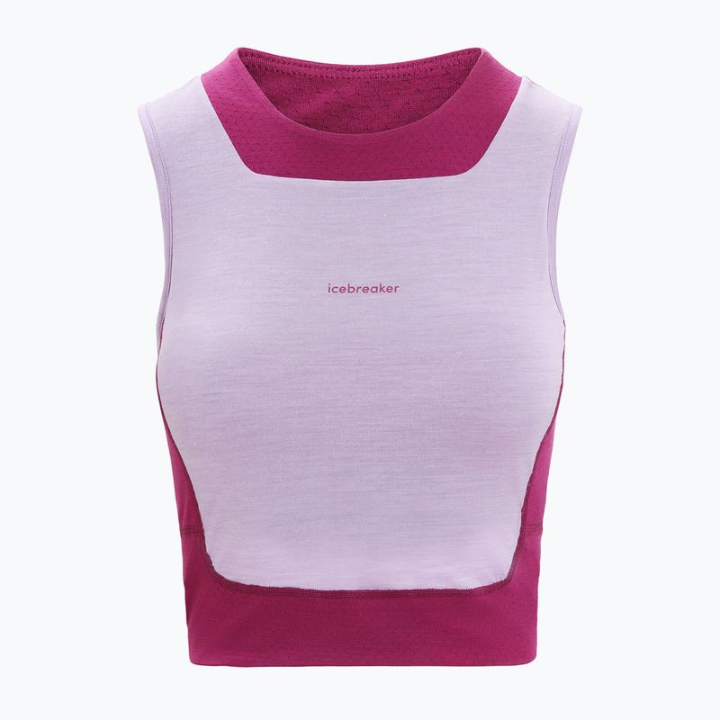 Жіноча термофутболка icebreaker Zoneknit Cropped Bra-Tank purple gaze 6