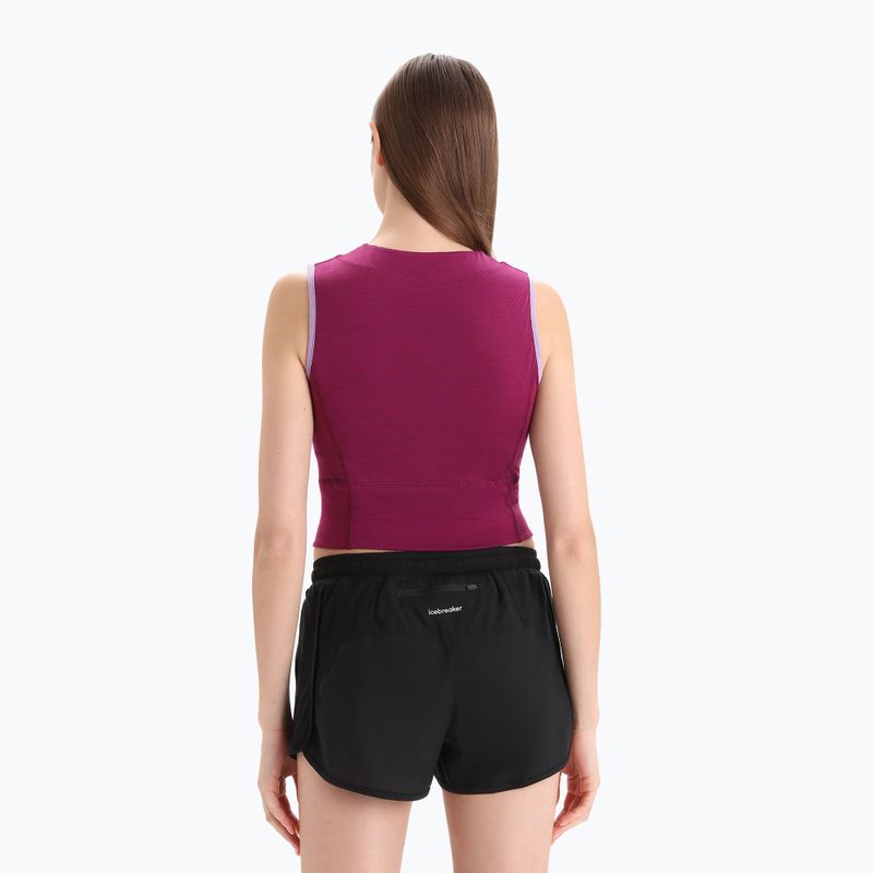Жіноча термофутболка icebreaker Zoneknit Cropped Bra-Tank purple gaze 9