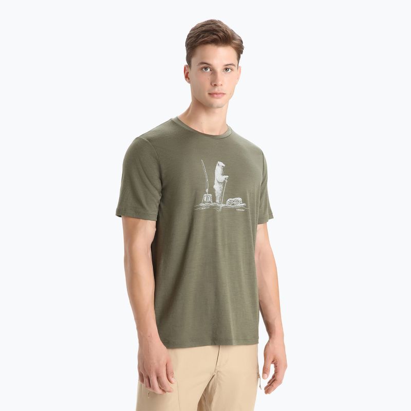 Футболка трекінгова чоловіча icebreaker Tech Lite II Polar Paddle loden