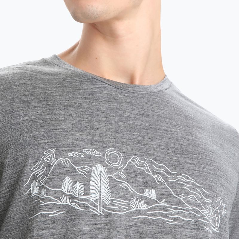 Футболка трекінгова чоловіча icebreaker Tech Lite II Nature Sprint gritstone 4