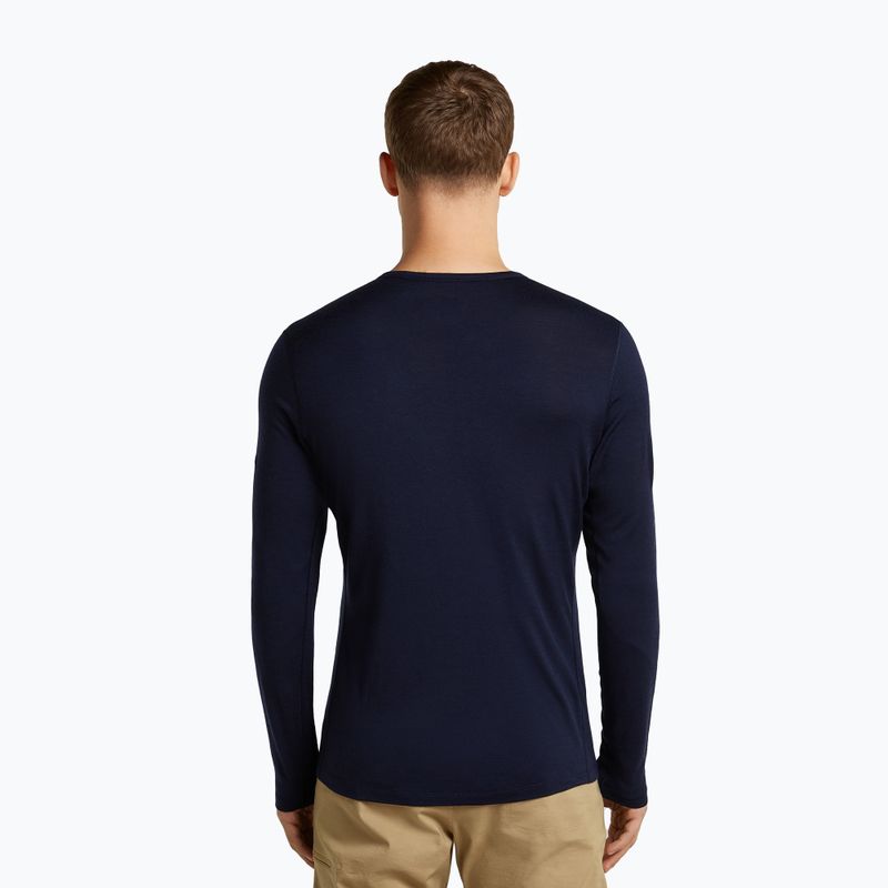 Лонгслів чоловічий icebreaker Merino 200 Oasis Crewe SkiingYeti midnight navy 3
