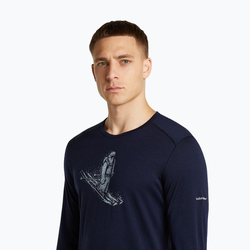 Лонгслів чоловічий icebreaker Merino 200 Oasis Crewe SkiingYeti midnight navy 6
