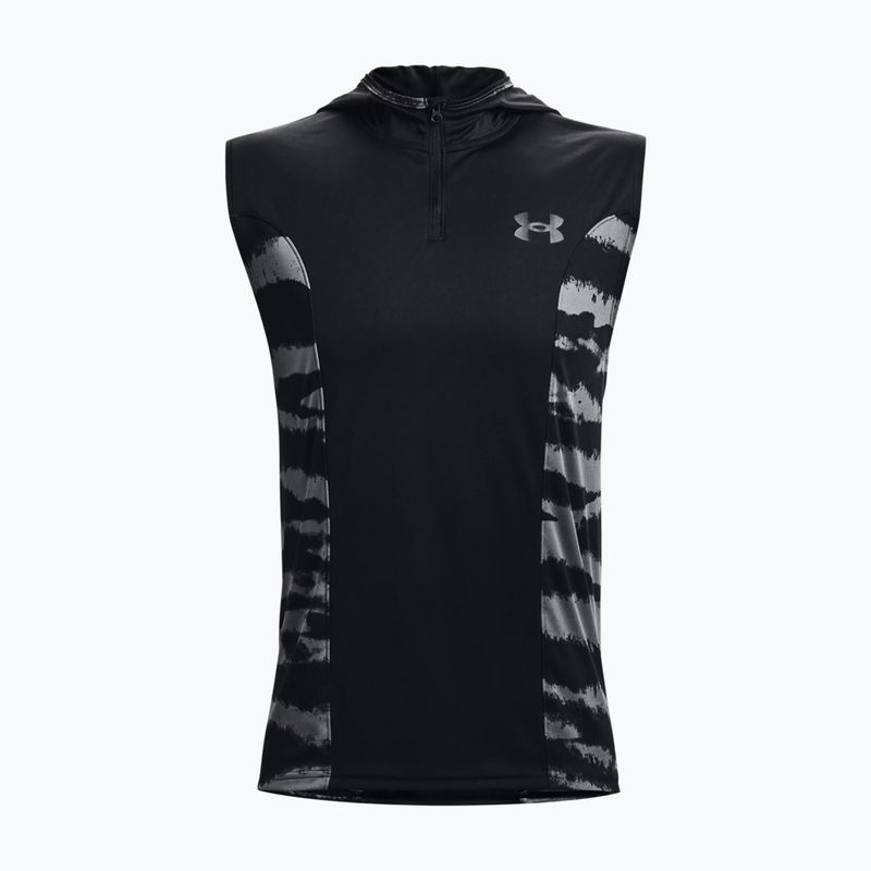 Футболка баскетбольна з капюшоном чоловіча  Under Armour  Baseline Tank Hoodie 002 чорна 1370240-002-LG