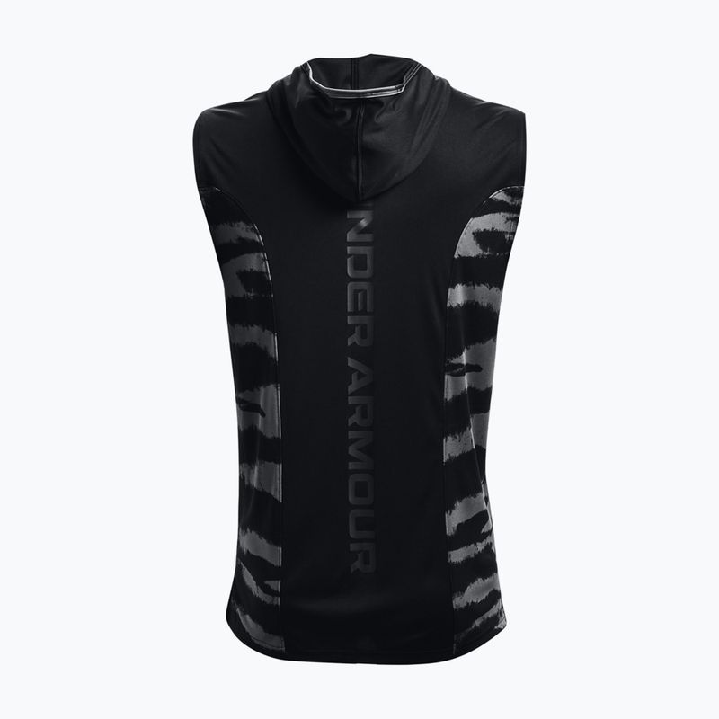 Футболка баскетбольна з капюшоном чоловіча  Under Armour  Baseline Tank Hoodie 002 чорна 1370240-002-LG 2