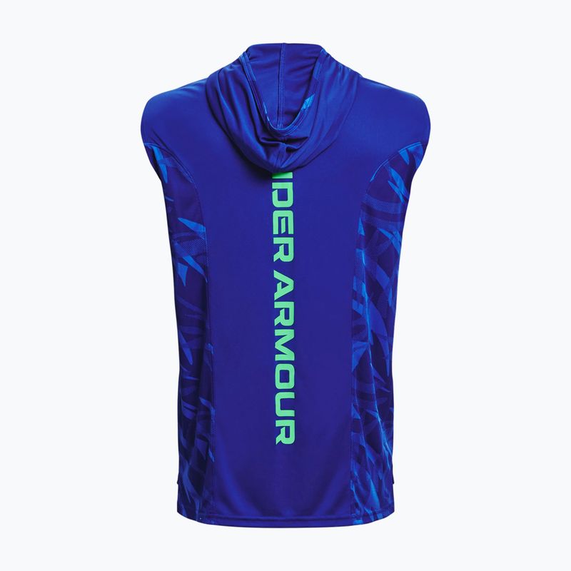 Футболка баскетбольна з капюшоном чоловіча  Under Armour Baseline Tank Hoodie 401 блакитна 1370240-401-LG 2