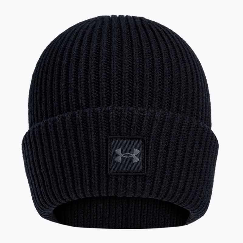 Шапка зимова чоловіча Under Armour Ua Halftime Ribbed чорна 1373092 2