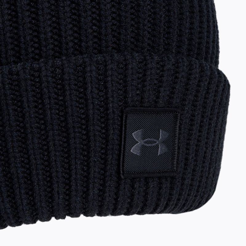 Шапка зимова чоловіча Under Armour Ua Halftime Ribbed чорна 1373092 3