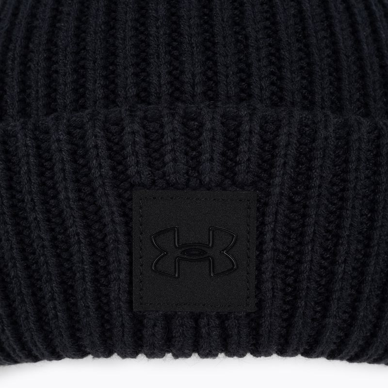 Шапка зимова жіноча Under Armour Halftime Ribbed Pom black 4