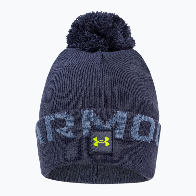 Шапка зимова чоловіча Under Armour Ua Halftime Fleece Pom синя 1373093 2