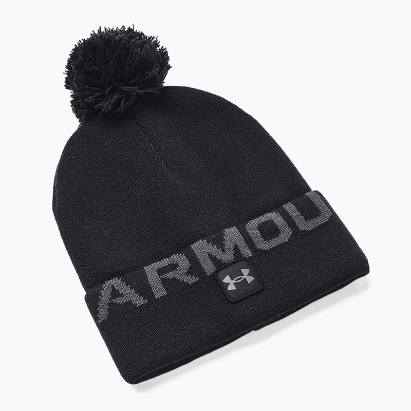 Шапка зимова чоловіча Under Armour Ua Halftime Fleece Pom чорна 1373093 4