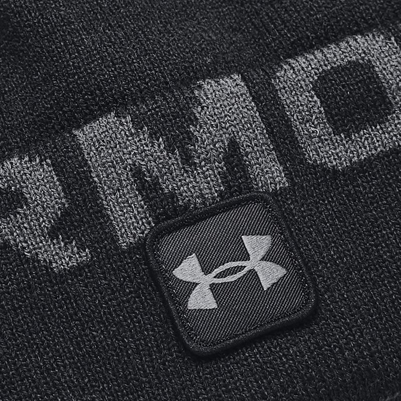 Шапка зимова чоловіча Under Armour Ua Halftime Fleece Pom чорна 1373093 5