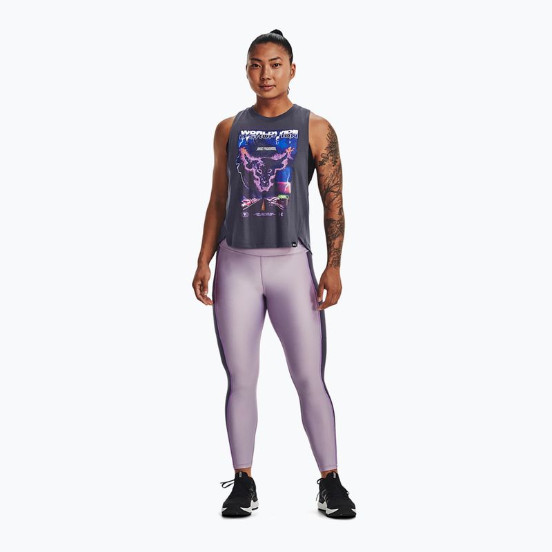 Легінси для тренувань жіночі Under Armour Project Rock HG Ankle purple luxe 2
