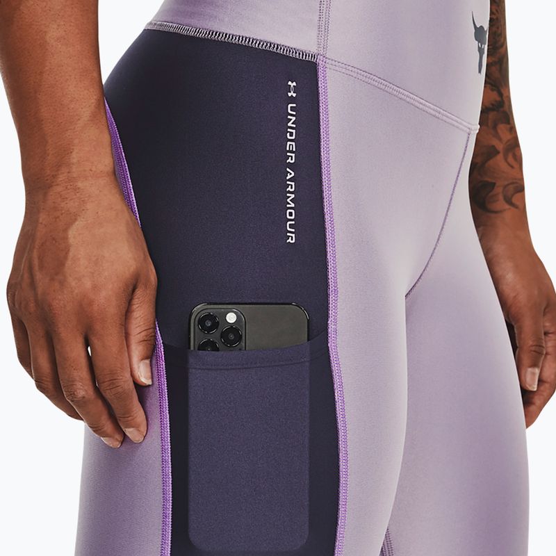 Легінси для тренувань жіночі Under Armour Project Rock HG Ankle purple luxe 4