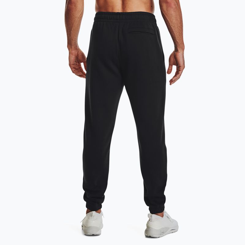 Штани для тренувань чоловічі Under Armour Essential Fleece Joggers black/white 3