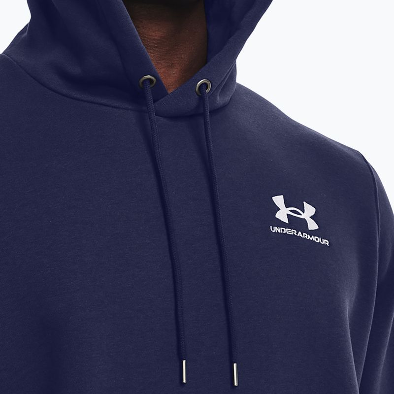 Чоловіча худі Under Armour Essential Fleece Hoodie midnight navy/white 4