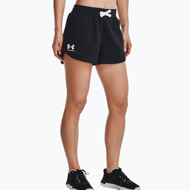 Шорти для тренувань жіночі Under Armour Rival Fleece чорні 1376257