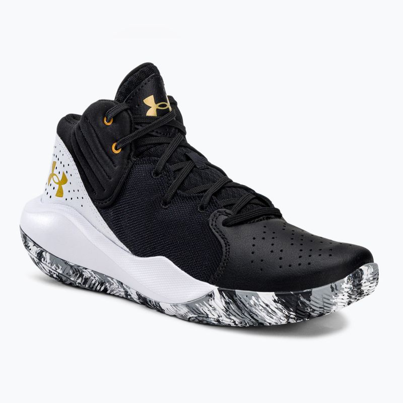 Кросівки для баскетболу чоловічі Under Armour Jet '21 black/white/metallic gold