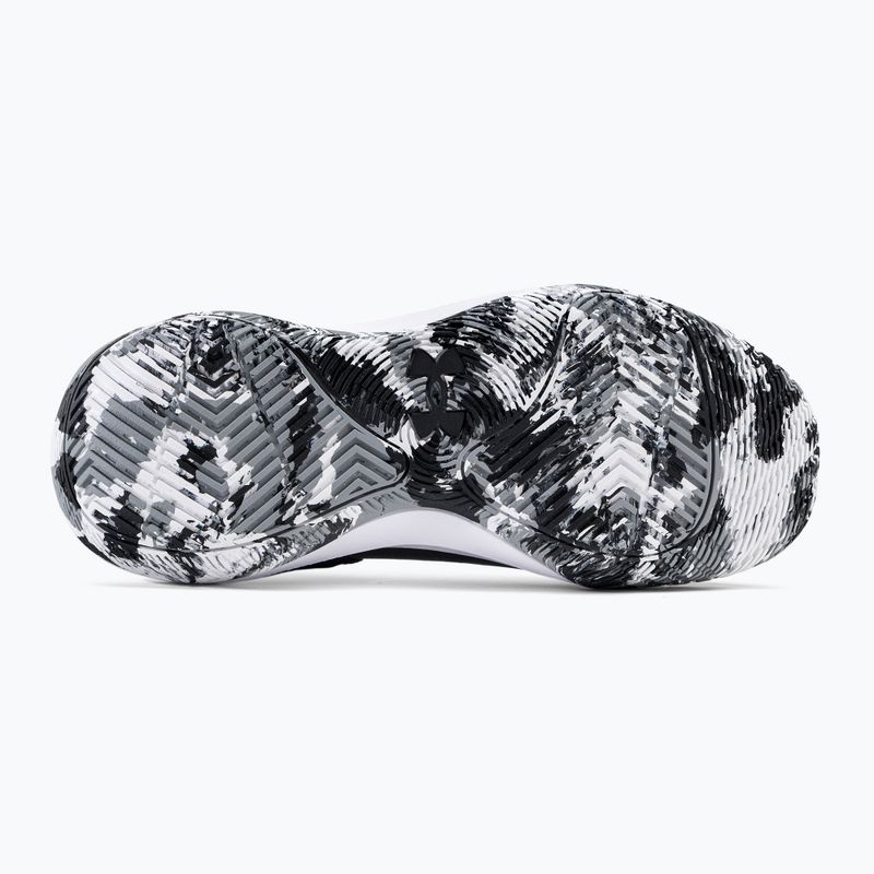 Кросівки для баскетболу чоловічі Under Armour Jet '21 black/white/metallic gold 4
