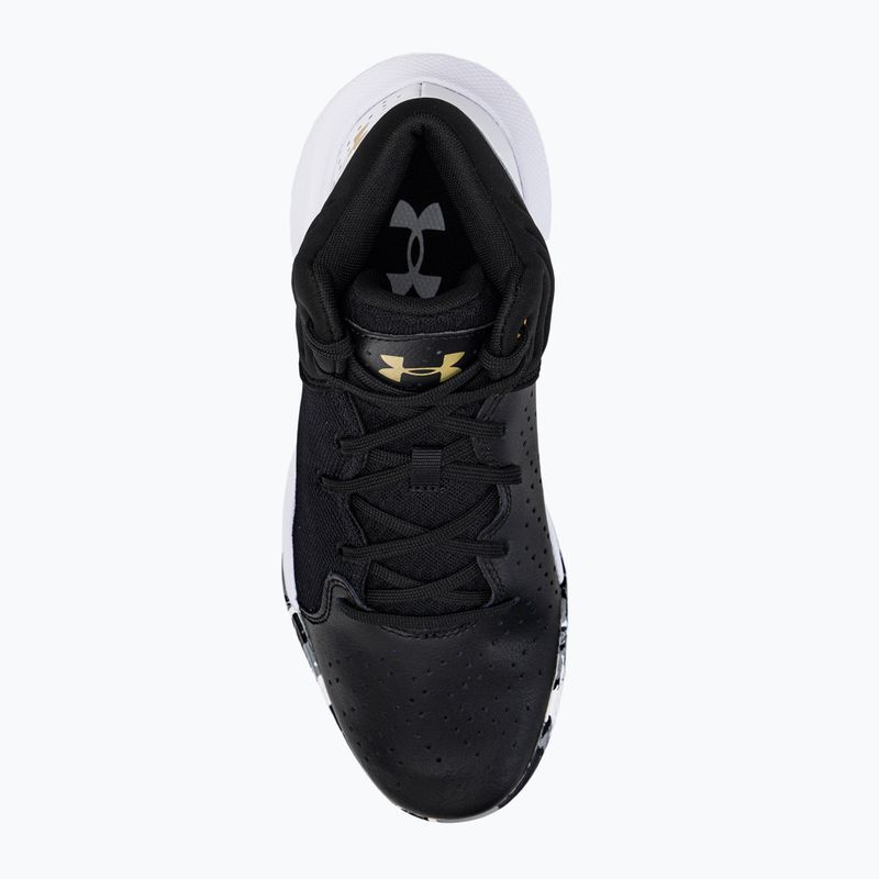 Кросівки для баскетболу чоловічі Under Armour Jet '21 black/white/metallic gold 6