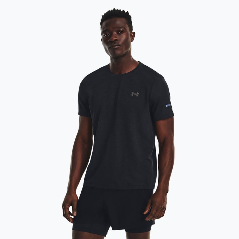 Футболка для бігу чоловіча Under Armour Seamless Stride black/reflective