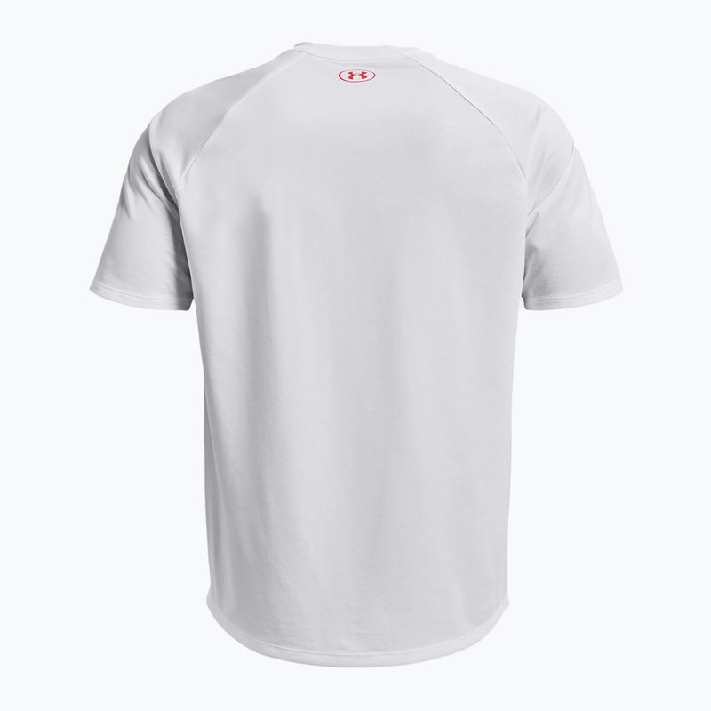 Футболка тренувальна чоловіча Under Armour Tech Fade червоно-біла 1377053 4
