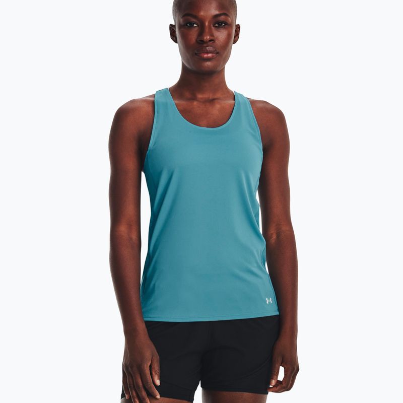 Майка для бігу жіночий Under Armour Fly By блакитна 1361394-433 3