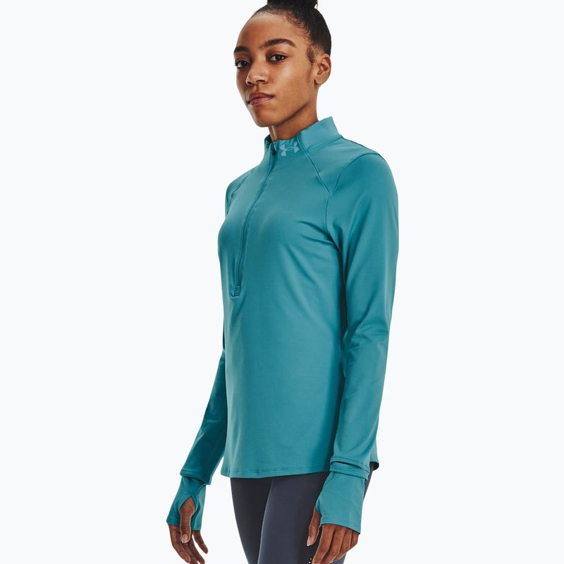 Кофта для бігу жіноча Under Armour Qualifier Run 2.0 Half Zip блакитна 1365632