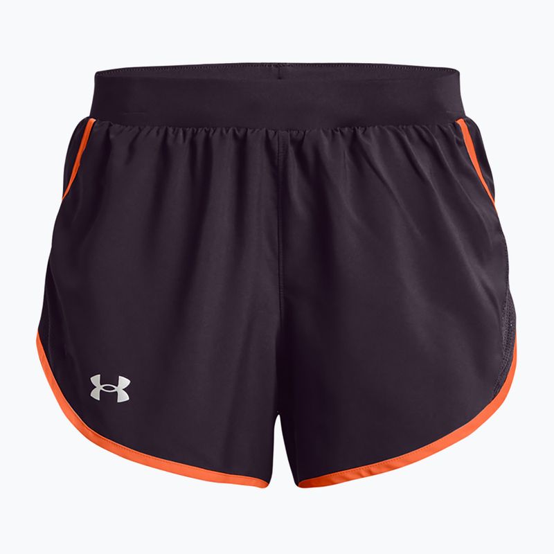 Шорти для бігу жіночі Under Armour Fly By 2.0 фіолетово-помаранчеві 1350196-541 4