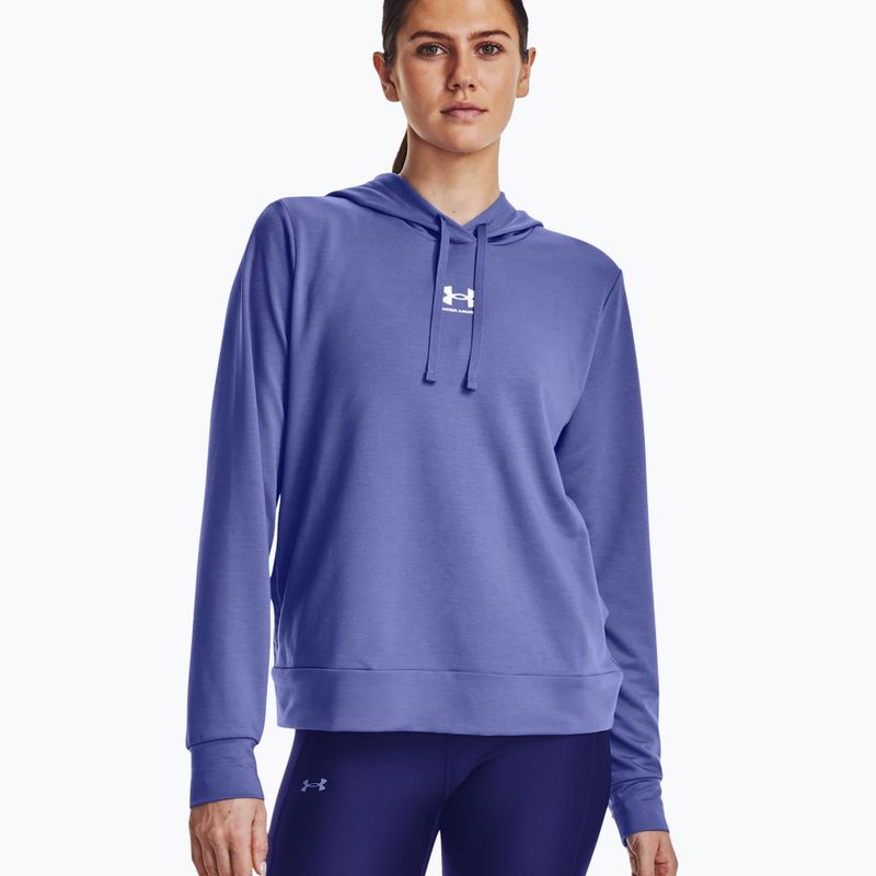 Кофта тренувальна жіноча Under Armour Rival Terry Hoodie блакитна 1369855