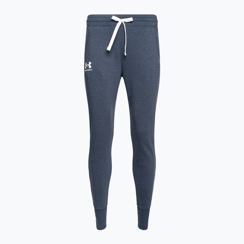 Шорти тренувальні жіночі Under Armour Rival Fleece Joggers  downpour gray/white/white 3