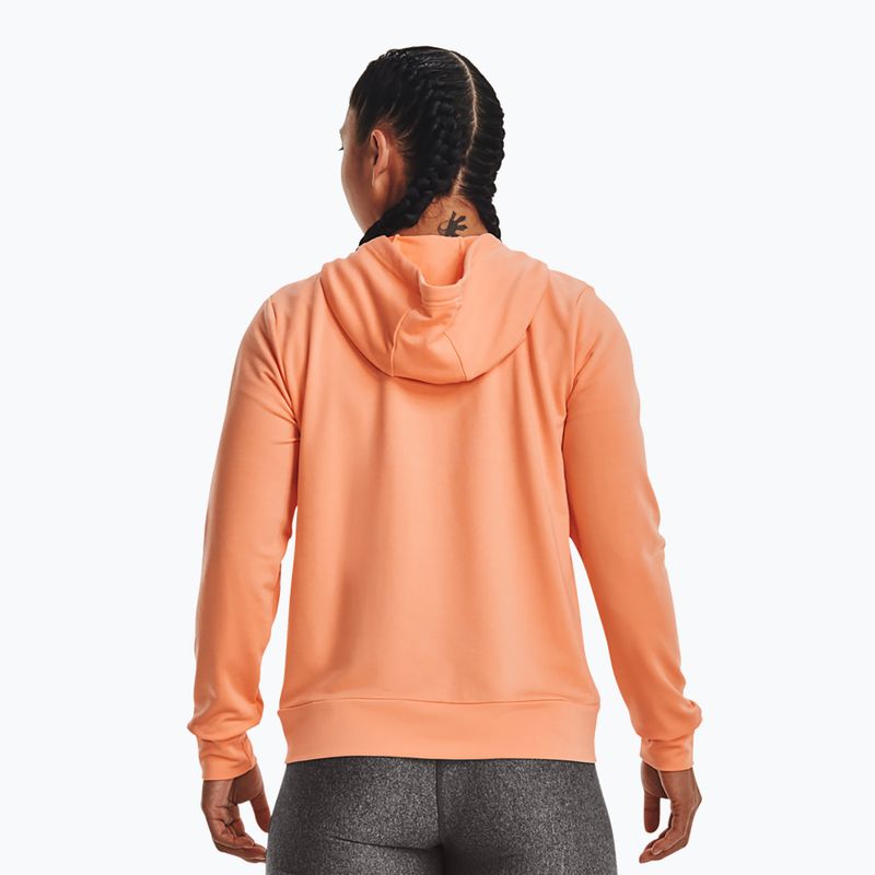 Кофта тренувальна жіноча Under Armour Rival Terry FZ Hoodie помаранчева 1369853-868 2