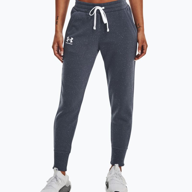 Шорти тренувальні жіночі Under Armour Rival Fleece Joggers  downpour gray/white/white