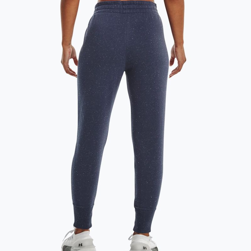 Шорти тренувальні жіночі Under Armour Rival Fleece Joggers  downpour gray/white/white 2