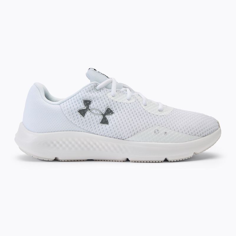 Кросівки для бігу чоловічі Under Armour Charged Pursuit 3 white/white/metallic silver 2