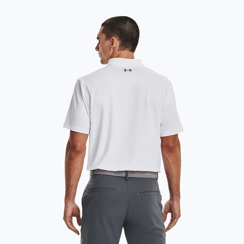 Футболка поло чоловіча Under Armour Matchplay Polo white/pitch gray 3