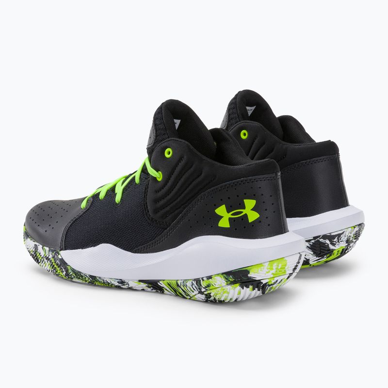 Кросівки для баскетболу чоловічі Under Armour Jet '21 black/white/lime surge 3