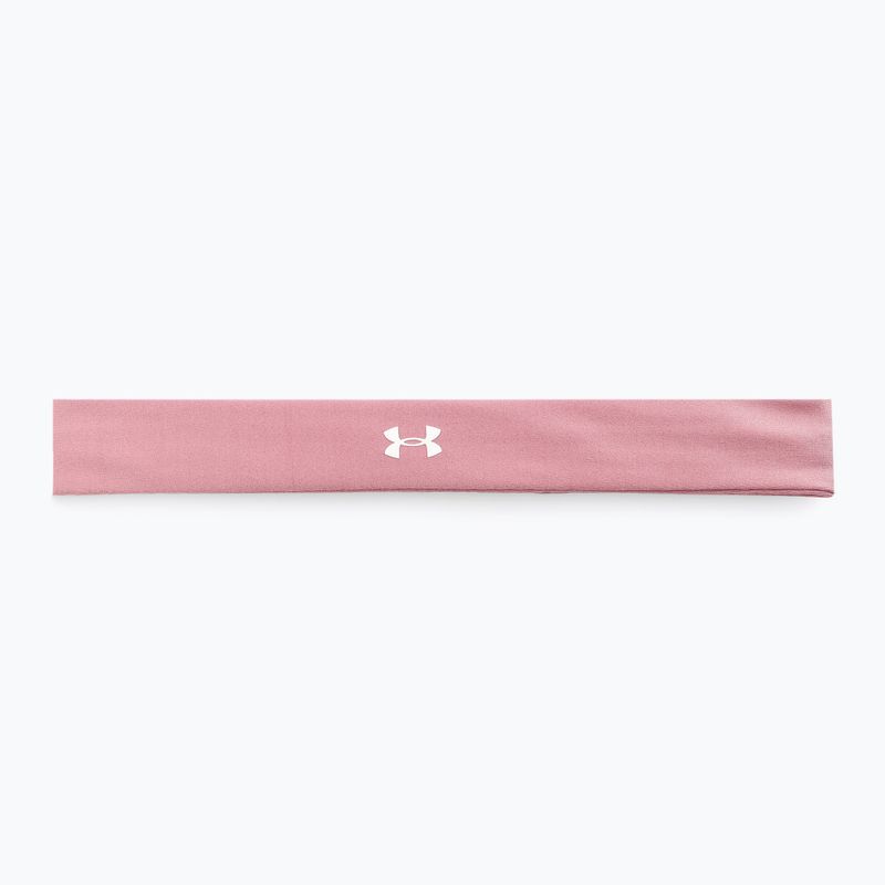 Пов'язка на голову жіноча Under Armour Play Up pink elixir/white 2